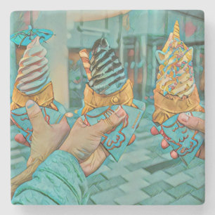 Posavasos De Piedra Helado de chocolate
