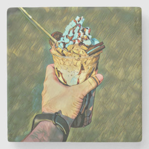 Posavasos De Piedra helado helado Guay frío