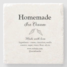 Posavasos De Piedra Helados caseros añaden ingredientes hechos con amo