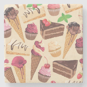 Posavasos De Piedra Helados, pasteles, pasteles y delicias de queso