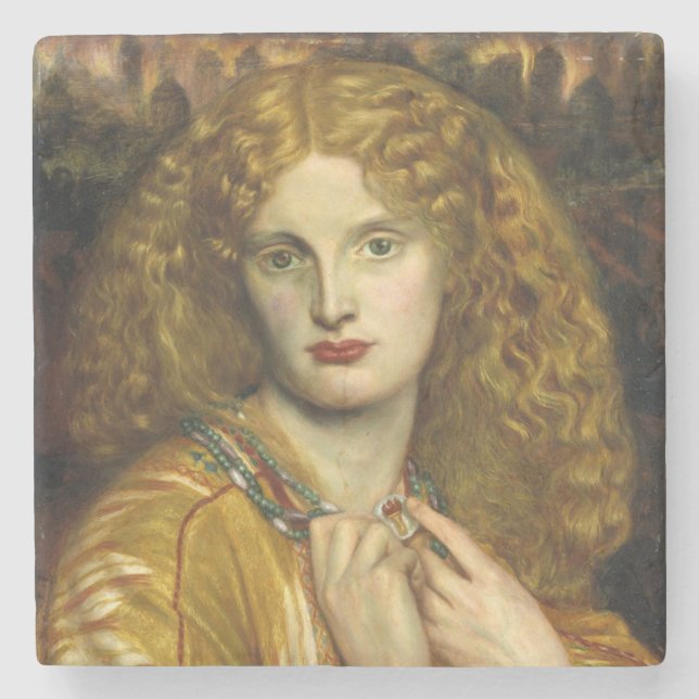 Posavasos De Piedra Helen de Troy (de Dante Gabriel Rossetti) (Anverso)