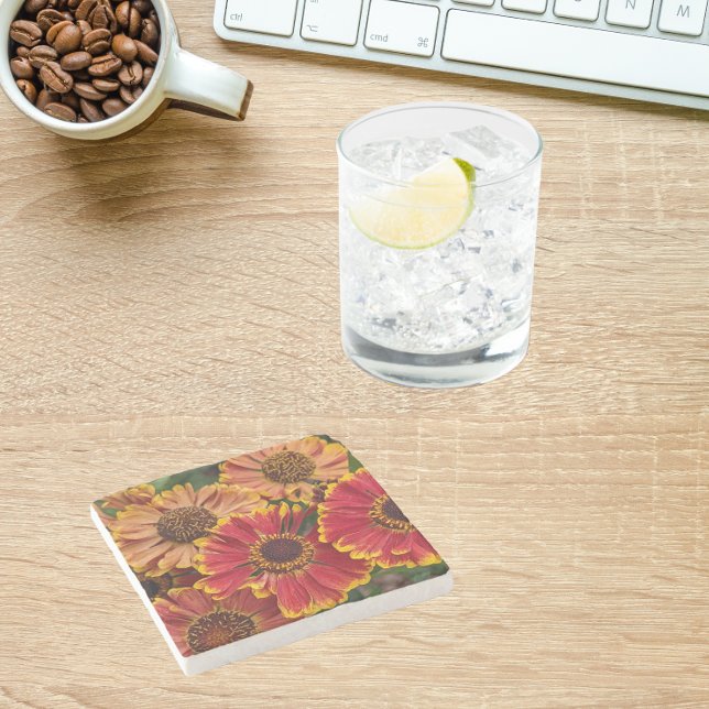 Posavasos De Piedra Helenium Autumnale Blooms Floral (In Situ)