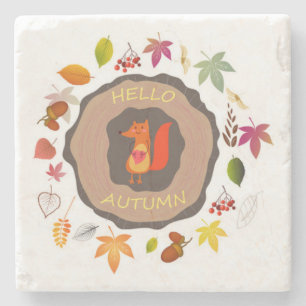 Posavasos De Piedra Hello Autumn Stone Coaster