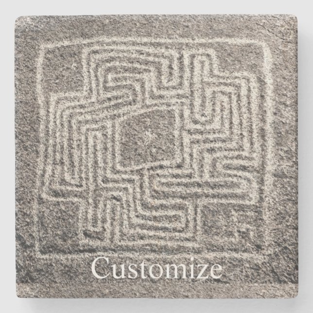 Posavasos De Piedra Hemet Maze Stone Thunder_Cove (Anverso)