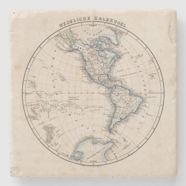 Posavasos De Piedra Hemisferio occidental 6 (Anverso)
