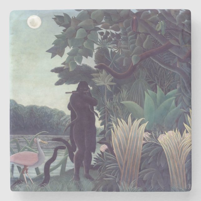 Posavasos De Piedra Henri Rousseau - El encantador de serpientes (Anverso)