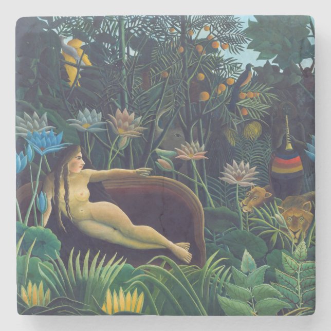 Posavasos De Piedra Henri Rousseau - El sueño / Le Reve (Anverso)