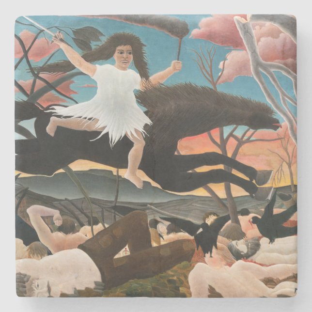 Posavasos De Piedra Henri Rousseau - La guerra (Anverso)