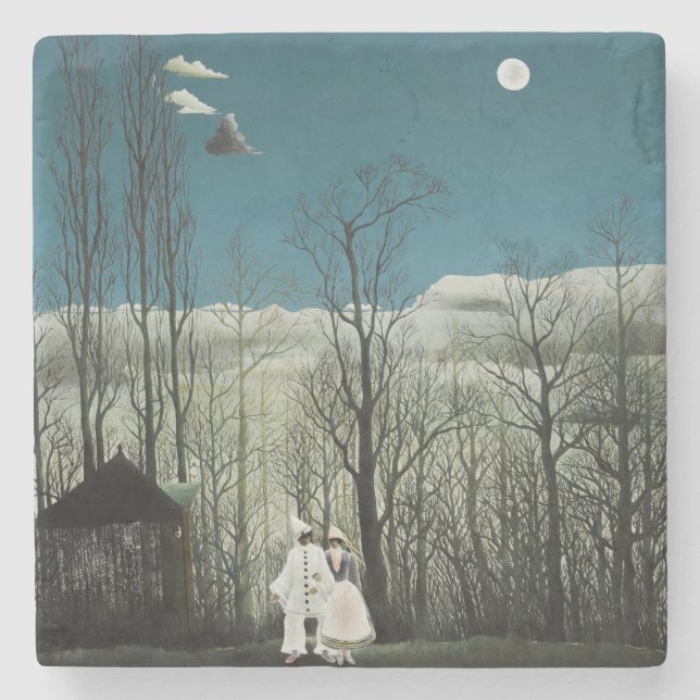 Posavasos De Piedra Henri Rousseau - Noche de Carnaval (Anverso)