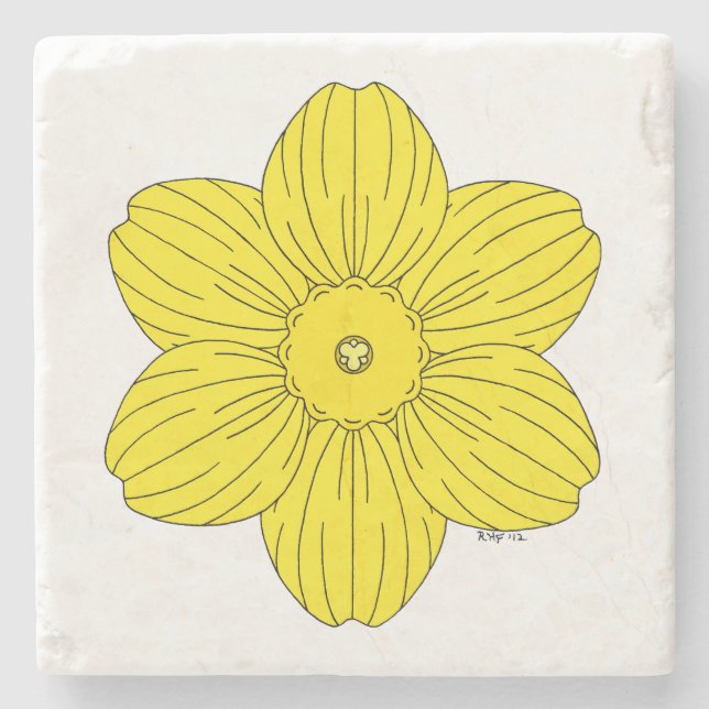 Posavasos De Piedra Heraldic Daffodil (Anverso)