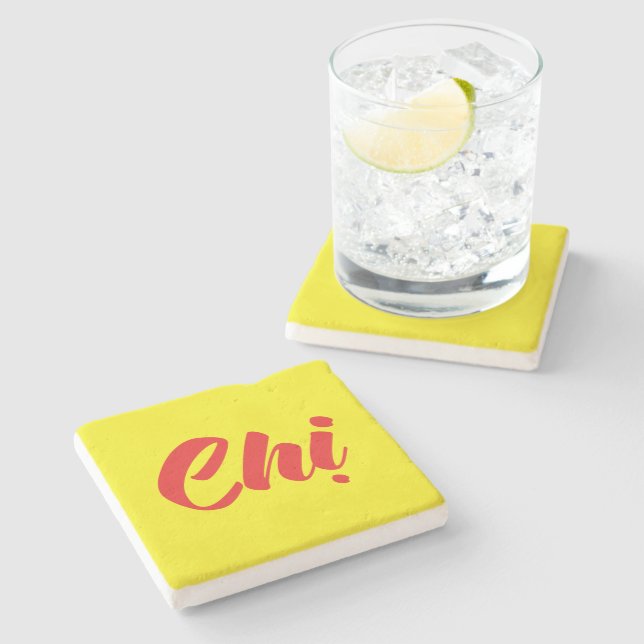 Posavasos De Piedra Hermana vietnamita - Idioma Chi ~ Tien Viene (Lateral)
