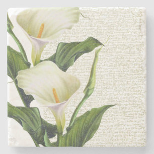 Posavasos De Piedra Hermosa Calla Lilies