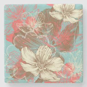 Posavasos De Piedra Hermosa escayola de piedra floral
