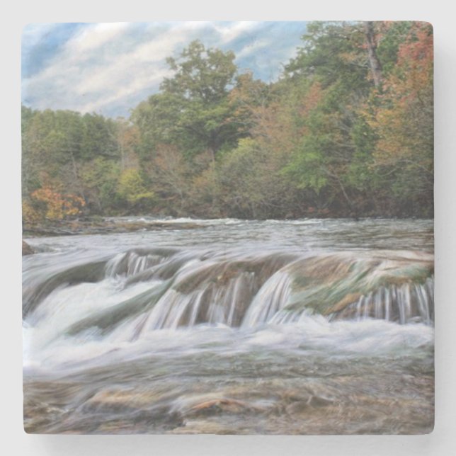 Posavasos De Piedra Hermosa montaña de piedra de paisaje (Anverso)