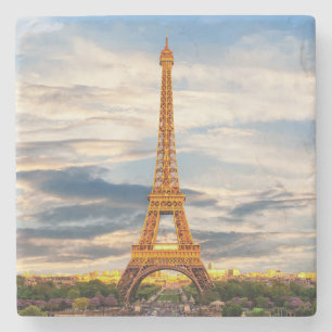 Posavasos De Piedra Hermosa Torre Eiffel París Francia
