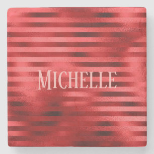 Posavasos De Piedra Hermoso burgundy