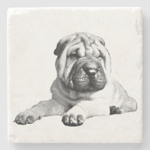 Posavasos De Piedra Hermoso Coaster de Mármol Shar Pei