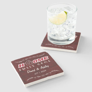 Posavasos De Piedra Hermoso hogar de elegantes nombres de dos Personal