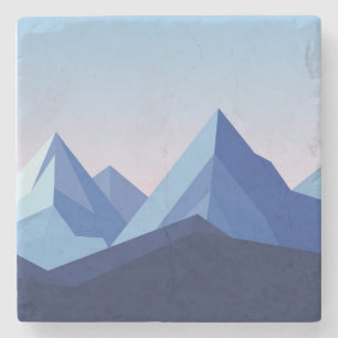 Posavasos De Piedra Hermoso paisaje montañoso