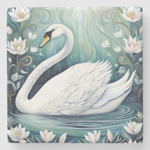Posavasos De Piedra Hermoso Swan