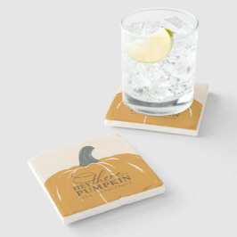 Posavasos De Piedra Hey, Hay Calabaza Caída Personalizada