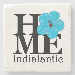 Posavasos De Piedra Hibiscus azul indio