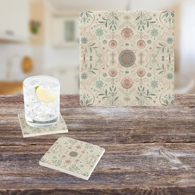 Posavasos De Piedra Hierba Boho (Subido por el creador)