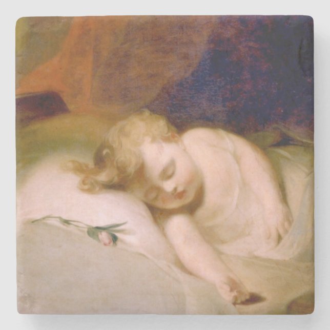 Posavasos De Piedra Hijo durmiente (de Thomas Sully) (Anverso)