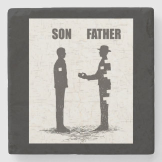 Posavasos De Piedra Hijo y padre