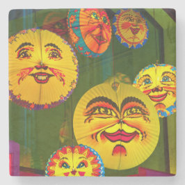 Posavasos De Piedra Hinchas de Papel Feliz