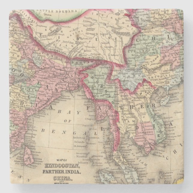 Posavasos De Piedra Hindoostan, la India más lejana, China, Tíbet (Anverso)