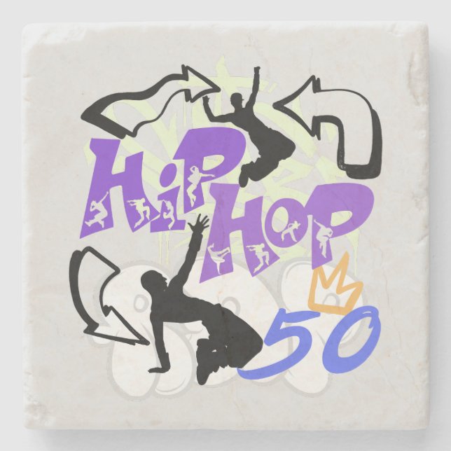 Posavasos De Piedra Hip Hop 50,w (Anverso)