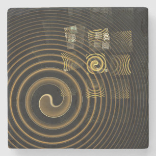 Posavasos De Piedra Hipnosis Arte abstracto