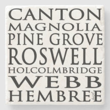 Histórico Roswell, calles, Georgia, castores