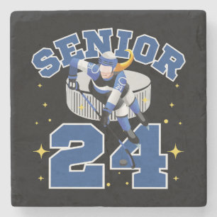 Posavasos De Piedra Hockey sobre hielo divertido senior 2024