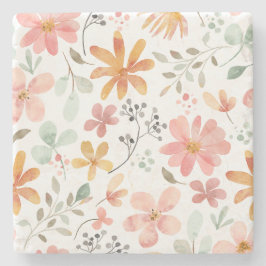 Posavasos De Piedra Hogar Decoración Floral Suave y Delicada Cottageco
