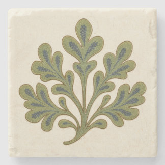 Posavasos De Piedra Hoja de roble estilística de William De Morgan