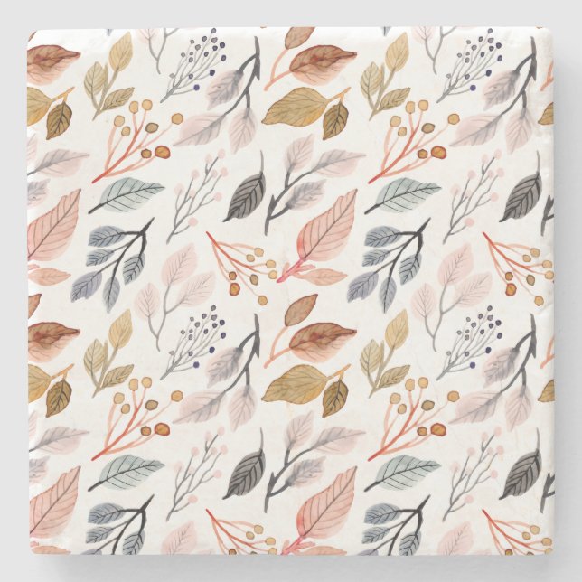 Posavasos De Piedra hojas de árbol (Anverso)