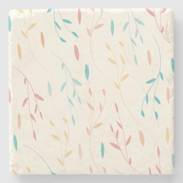 Posavasos De Piedra hojas de árbol (Anverso)