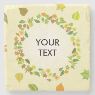 Posavasos De Piedra Hojas de otoño