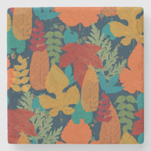 Posavasos De Piedra Hojas de otoño