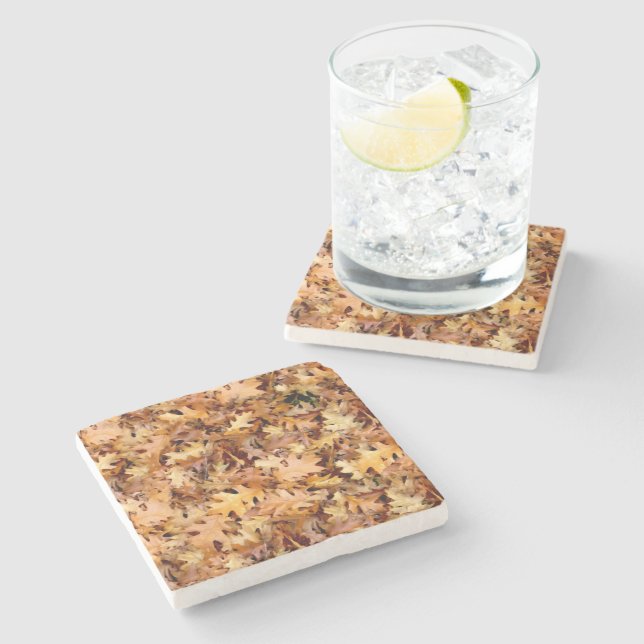 POSAVASOS DE PIEDRA HOJAS DE OTOÑO (Lateral)