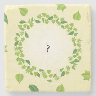 Posavasos De Piedra Hojas de primavera