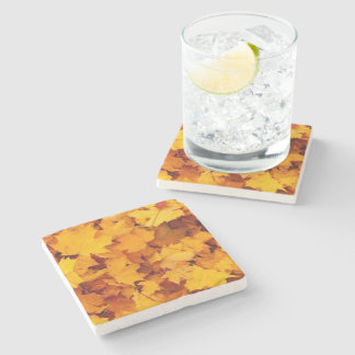 Posavasos De Piedra Hojas otoñales