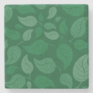 Posavasos De Piedra Hojas verdes