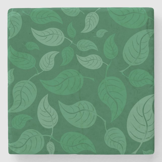 Posavasos De Piedra Hojas verdes (Anverso)