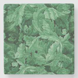 Posavasos De Piedra Hojas verdes (por William Morris)