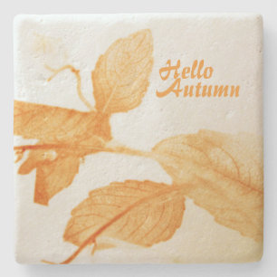 Posavasos De Piedra Hola otoño