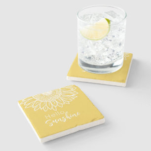 Posavasos De Piedra Hola Sunshine Sunflower Outlow Pillow