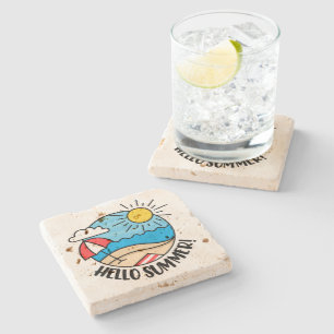 Posavasos De Piedra Hola, verano 2